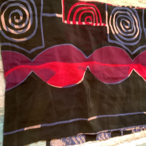 MICHELLE MARCUSE vintage scarf perfect unworn artists limited huge shawl wrap - Picture 2 of 4